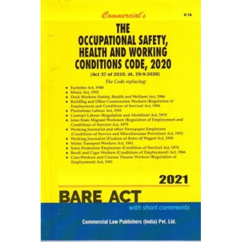 Commercial's Occupational Safety, Health and Working Conditions Code, 2020 Bare Act